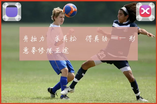 弃拙力・求真松・得真劲 —— 形意拳修炼正途