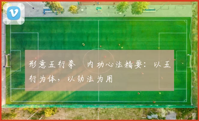 形意五行拳・内功心法精要：以五行为体，以劲法为用