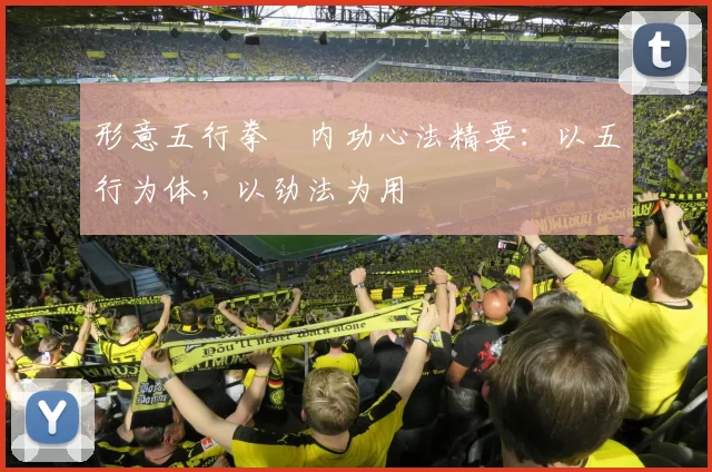 形意五行拳・内功心法精要：以五行为体，以劲法为用