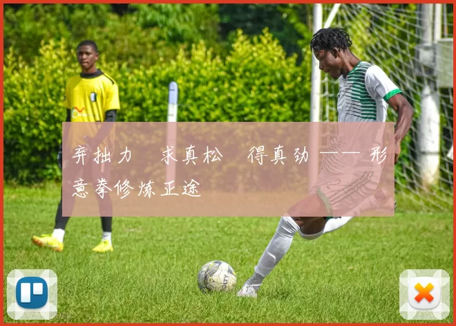 弃拙力・求真松・得真劲 —— 形意拳修炼正途