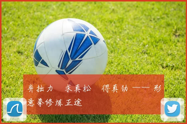 弃拙力・求真松・得真劲 —— 形意拳修炼正途