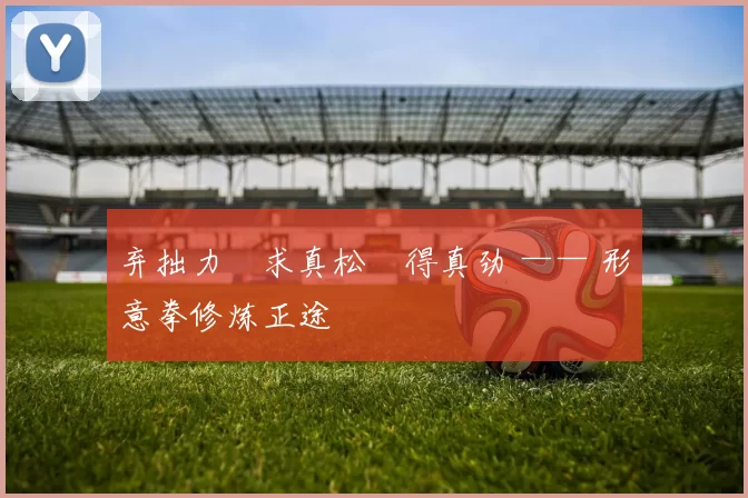 弃拙力・求真松・得真劲 —— 形意拳修炼正途