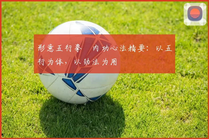 形意五行拳・内功心法精要:以五行为体,以劲法为用