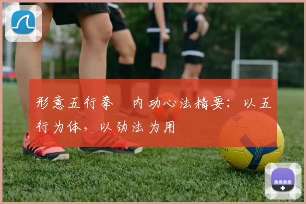 形意五行拳・内功心法精要:以五行为体,以劲法为用