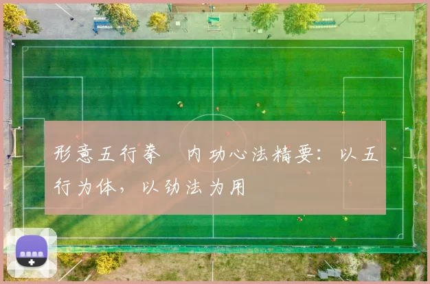 形意五行拳・内功心法精要：以五行为体，以劲法为用