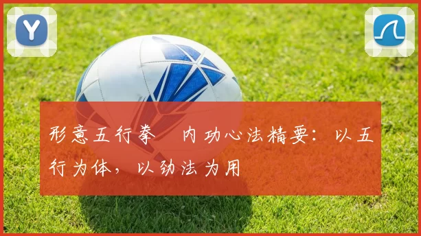 形意五行拳・内功心法精要：以五行为体，以劲法为用