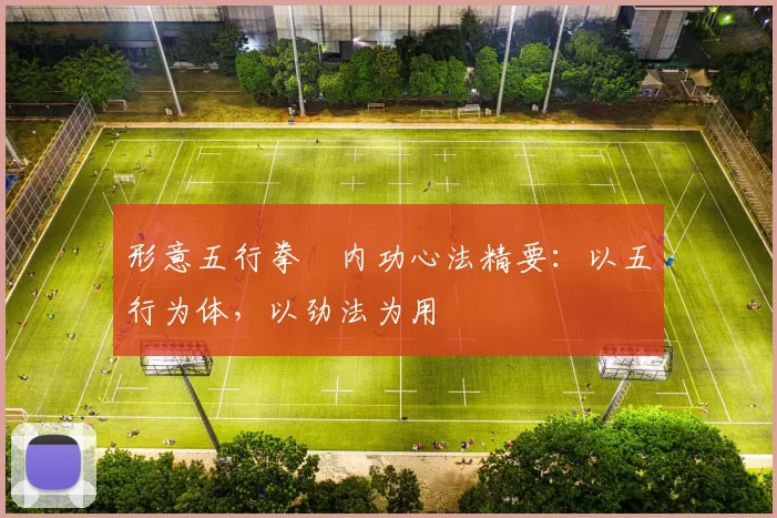 形意五行拳・内功心法精要：以五行为体，以劲法为用