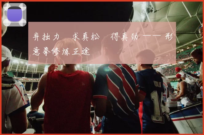 弃拙力・求真松・得真劲 —— 形意拳修炼正途