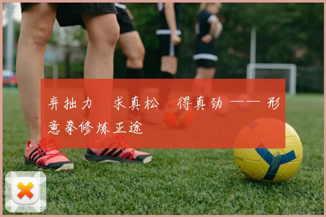 弃拙力・求真松・得真劲 —— 形意拳修炼正途