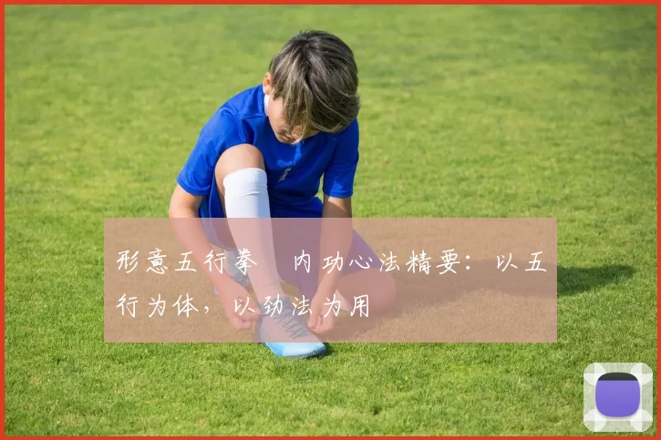 形意五行拳・内功心法精要:以五行为体,以劲法为用