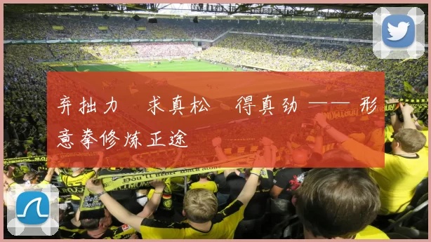 弃拙力・求真松・得真劲 —— 形意拳修炼正途