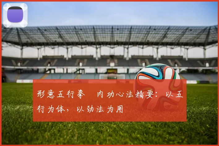 形意五行拳・内功心法精要:以五行为体,以劲法为用