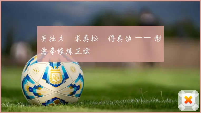 弃拙力・求真松・得真劲 —— 形意拳修炼正途