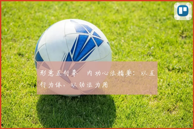 形意五行拳・内功心法精要:以五行为体,以劲法为用