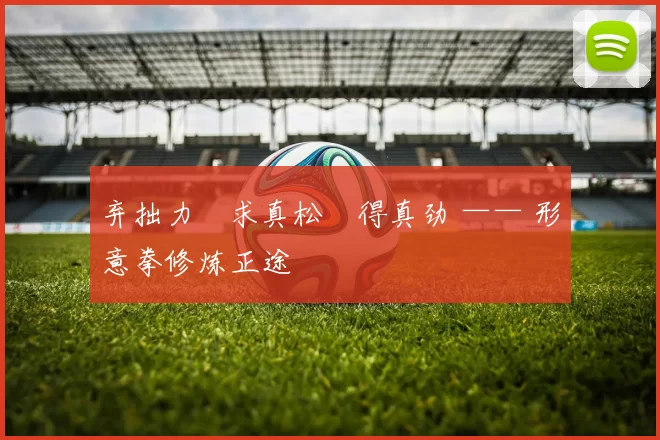 弃拙力・求真松・得真劲 —— 形意拳修炼正途