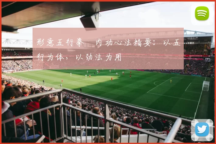 形意五行拳・内功心法精要：以五行为体，以劲法为用