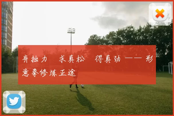 弃拙力・求真松・得真劲 —— 形意拳修炼正途