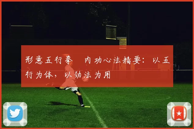 形意五行拳・内功心法精要:以五行为体,以劲法为用