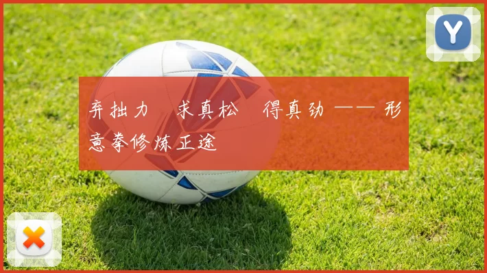 弃拙力・求真松・得真劲 —— 形意拳修炼正途