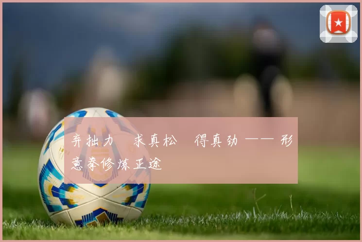 弃拙力・求真松・得真劲 —— 形意拳修炼正途