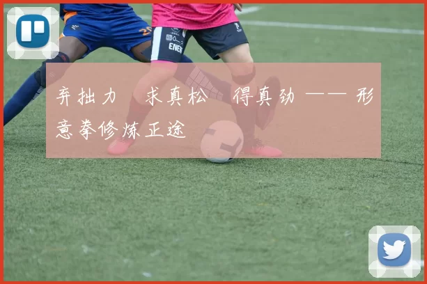 弃拙力・求真松・得真劲 —— 形意拳修炼正途