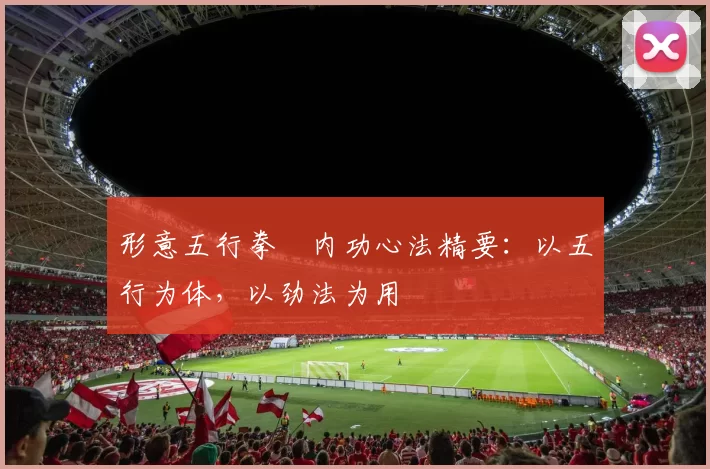 形意五行拳・内功心法精要:以五行为体,以劲法为用