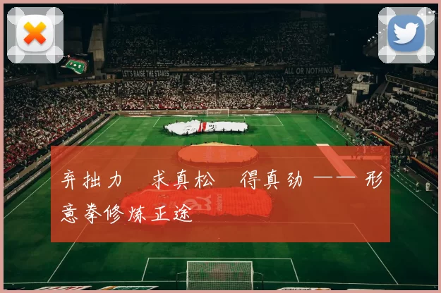 弃拙力・求真松・得真劲 —— 形意拳修炼正途