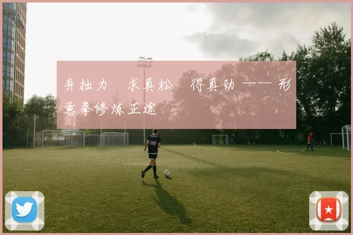 弃拙力・求真松・得真劲 —— 形意拳修炼正途