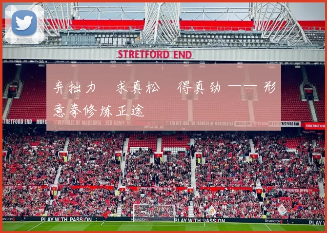 弃拙力・求真松・得真劲 —— 形意拳修炼正途