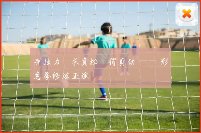 弃拙力・求真松・得真劲 —— 形意拳修炼正途