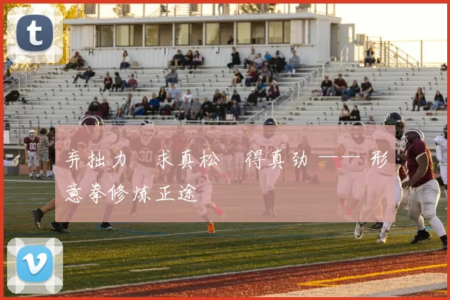 弃拙力・求真松・得真劲 —— 形意拳修炼正途