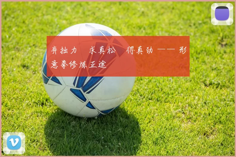 弃拙力・求真松・得真劲 —— 形意拳修炼正途