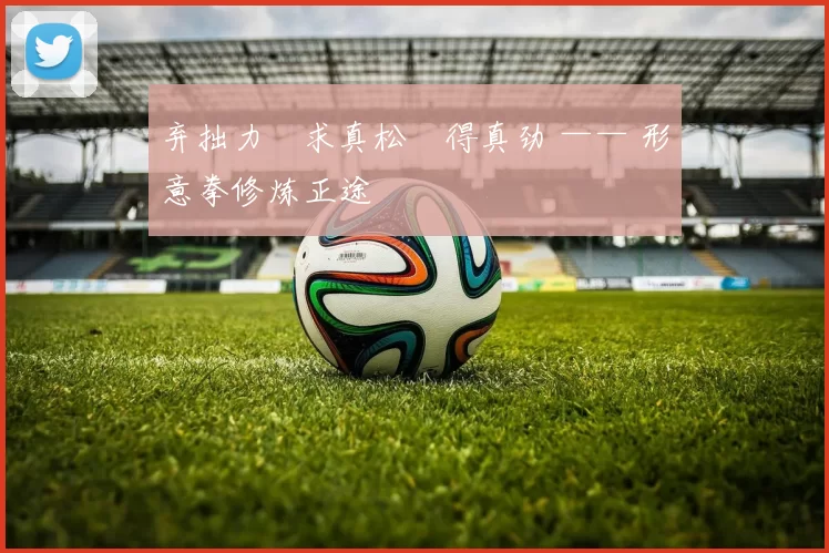 弃拙力・求真松・得真劲 —— 形意拳修炼正途