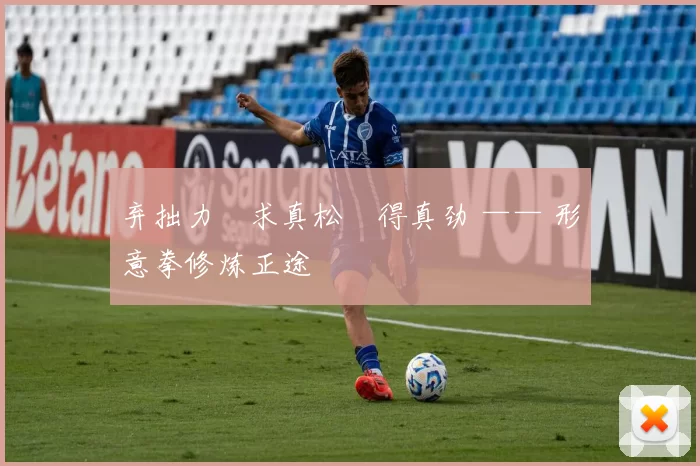 弃拙力・求真松・得真劲 —— 形意拳修炼正途