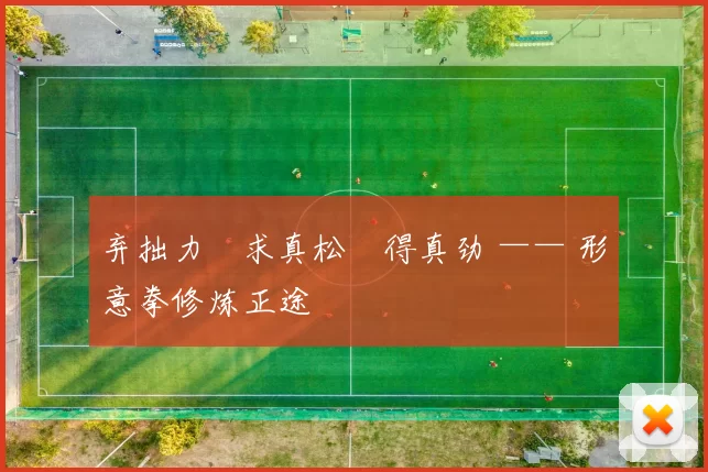 弃拙力・求真松・得真劲 —— 形意拳修炼正途