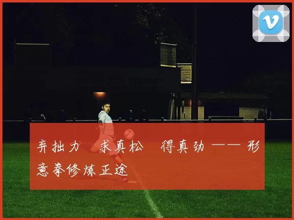 弃拙力・求真松・得真劲 —— 形意拳修炼正途