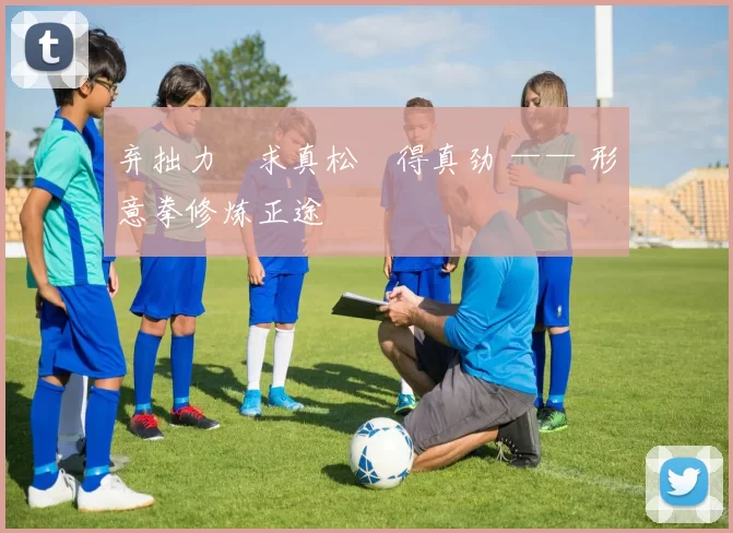 弃拙力・求真松・得真劲 —— 形意拳修炼正途