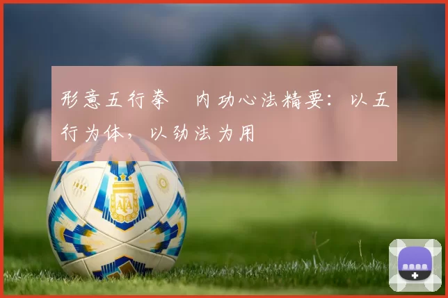 形意五行拳・内功心法精要:以五行为体,以劲法为用