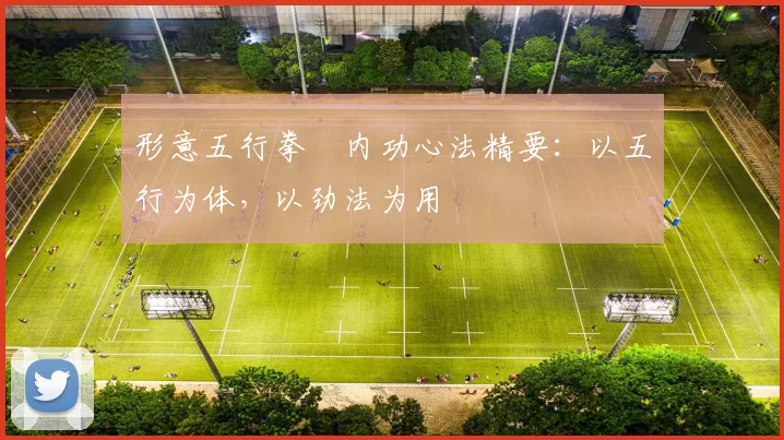 形意五行拳・内功心法精要：以五行为体，以劲法为用