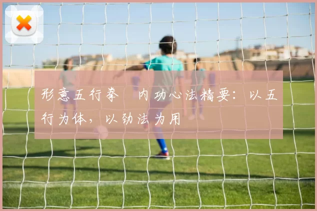 形意五行拳・内功心法精要：以五行为体，以劲法为用