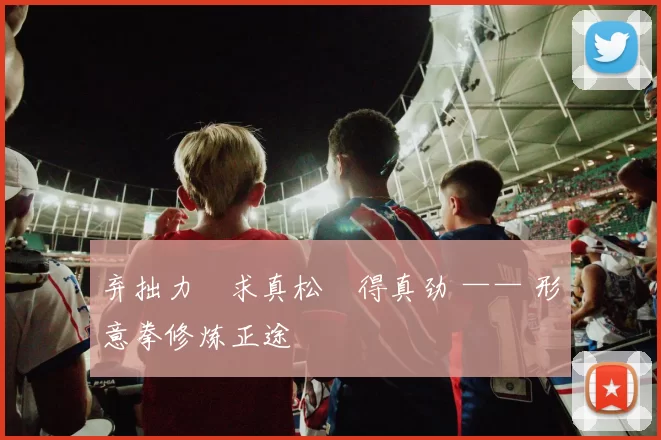 弃拙力・求真松・得真劲 —— 形意拳修炼正途