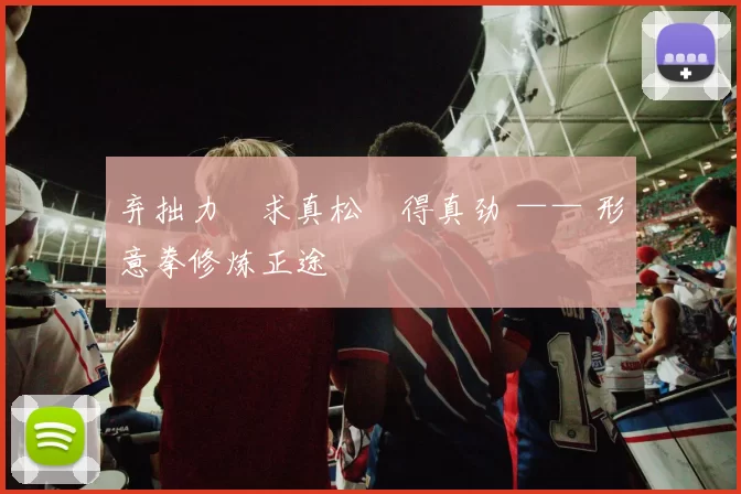 弃拙力・求真松・得真劲 —— 形意拳修炼正途