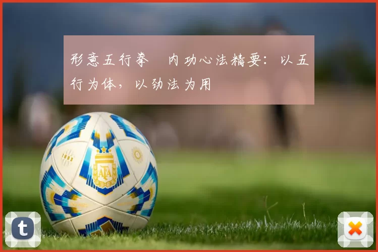 形意五行拳・内功心法精要：以五行为体，以劲法为用