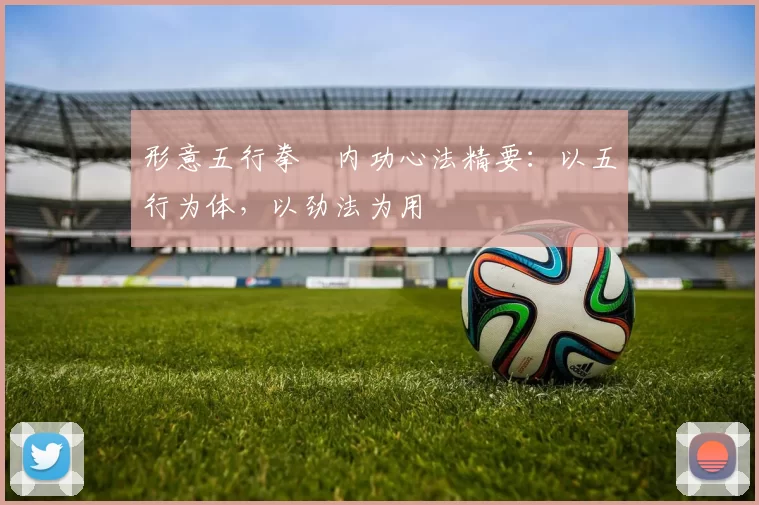 形意五行拳・内功心法精要:以五行为体,以劲法为用