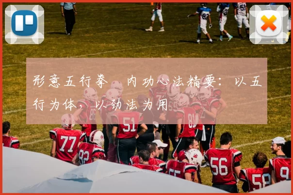 形意五行拳・内功心法精要:以五行为体,以劲法为用