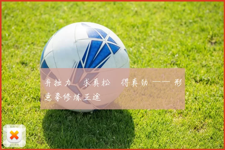 弃拙力・求真松・得真劲 —— 形意拳修炼正途