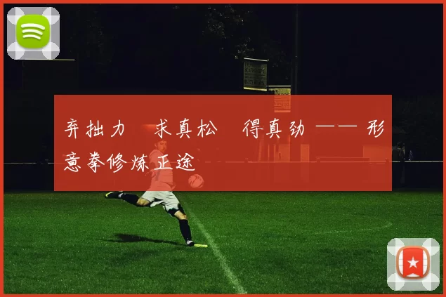 弃拙力・求真松・得真劲 —— 形意拳修炼正途