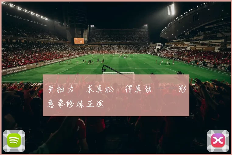 弃拙力・求真松・得真劲 —— 形意拳修炼正途