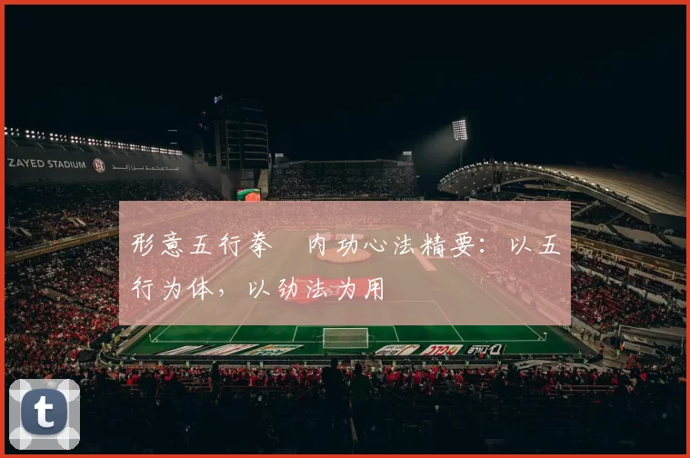 形意五行拳・内功心法精要:以五行为体,以劲法为用