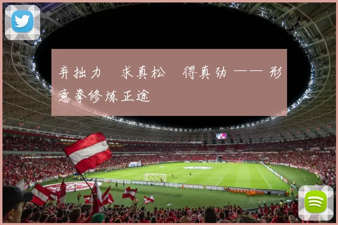 弃拙力・求真松・得真劲 —— 形意拳修炼正途